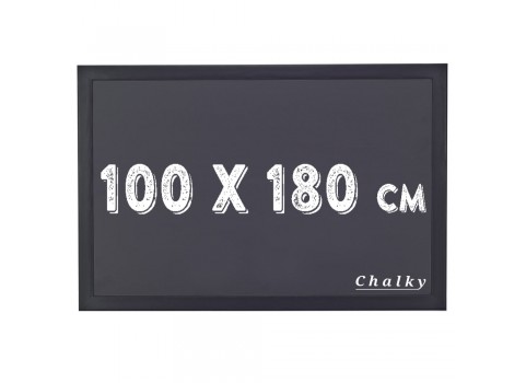 Chalky Kara Tahta Siyah Çerçeveli 100x180 cm